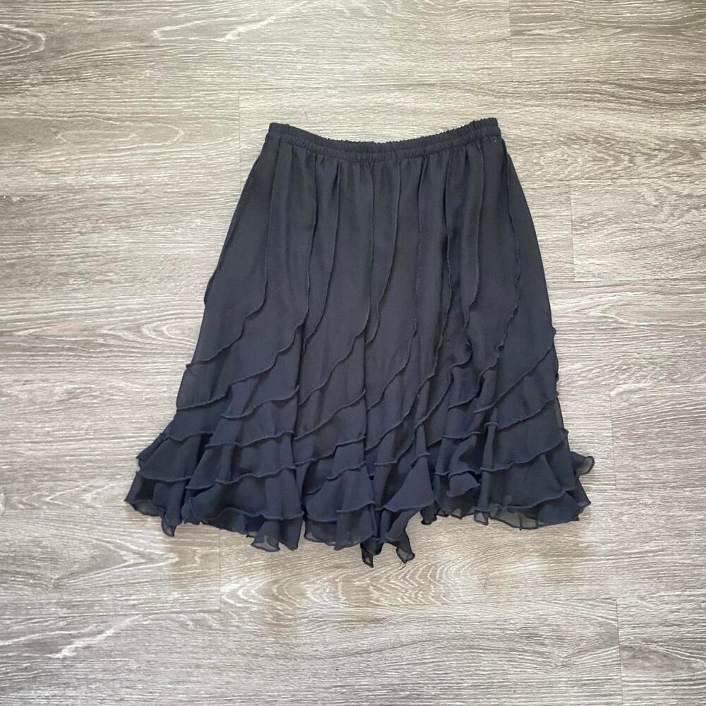 Vintage 90s dimri black asymmetrical skirt